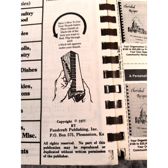 Vintage 1977 Gashland Presbyterian Church Cookbook Kansas City - Picture 4 of 4